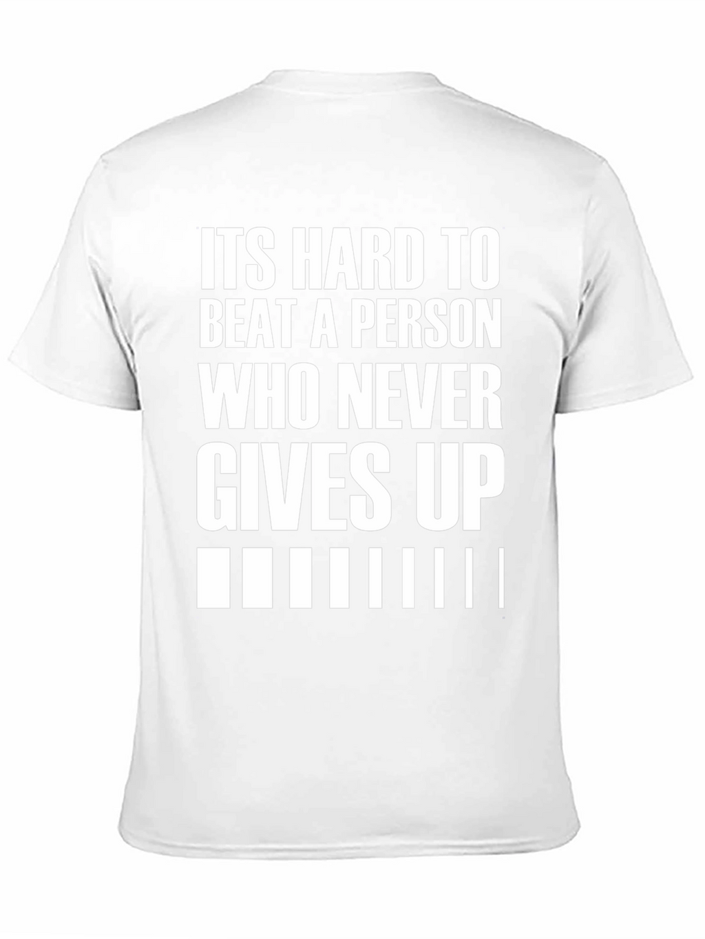 Motivational Black T-Shirt: Never Give Up