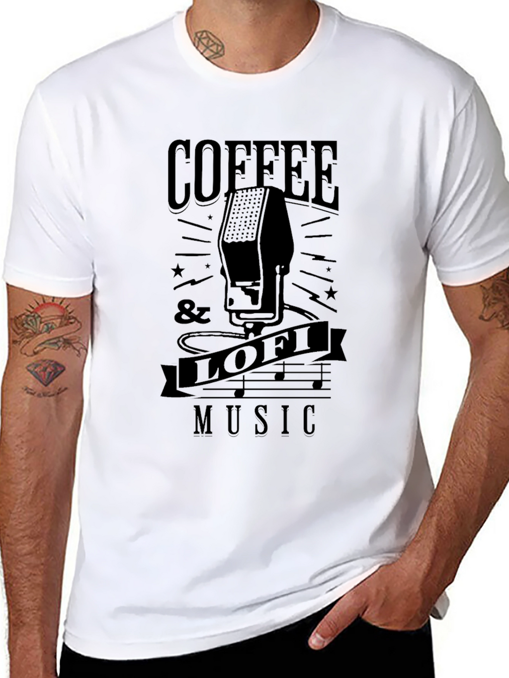 Coffee & Lofi Music Graphic Tee