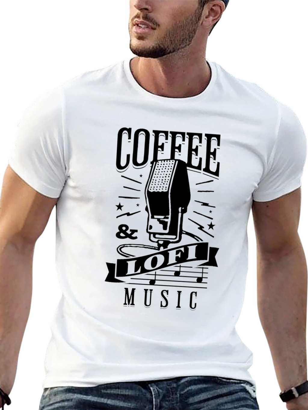 Coffee & Lofi Music Graphic Tee