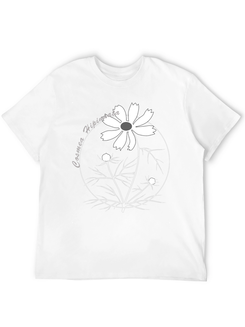 Cosmos Flower Graphic Tee - Black
