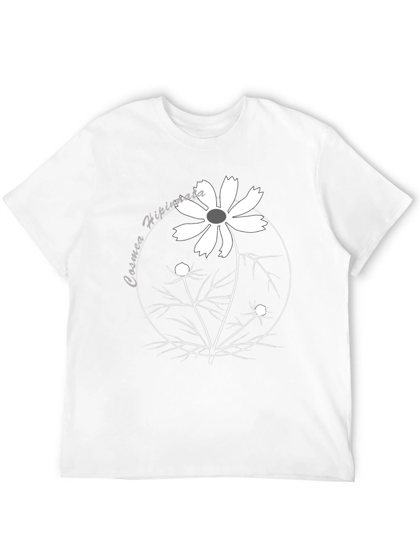 Cosmos Flower Graphic Tee - Black