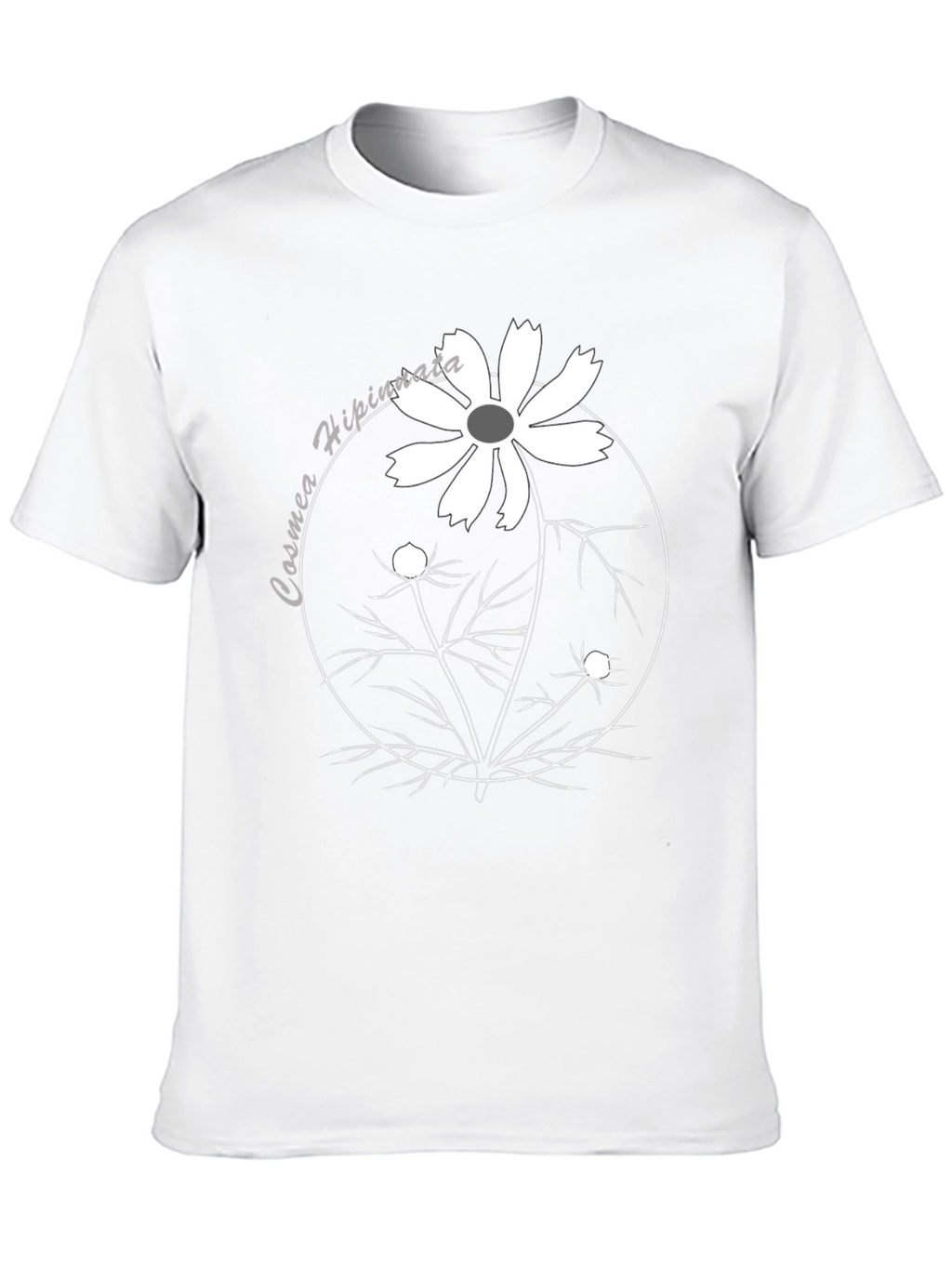 Cosmos Flower Graphic Tee - Black
