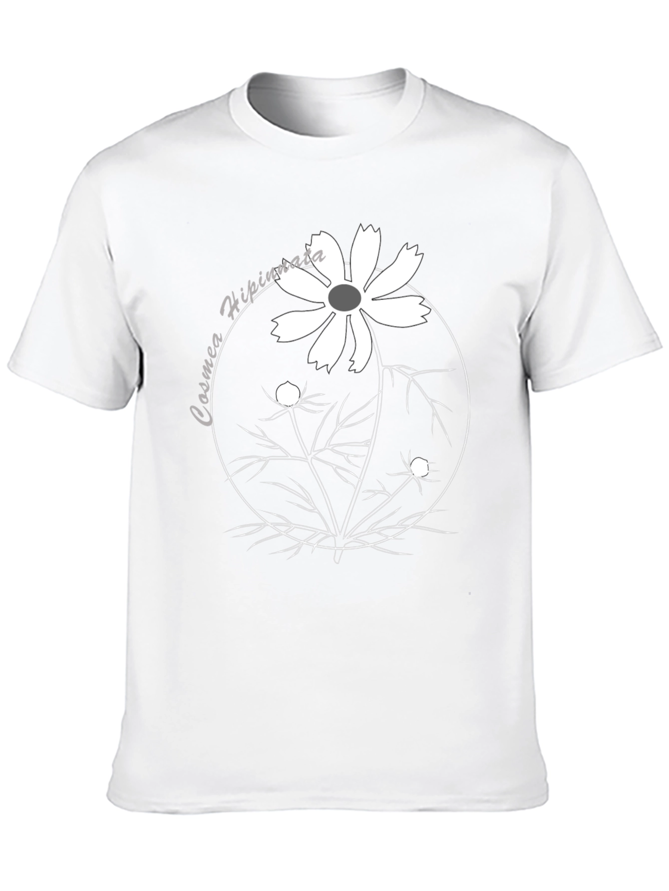Cosmos Flower Graphic Tee - Black