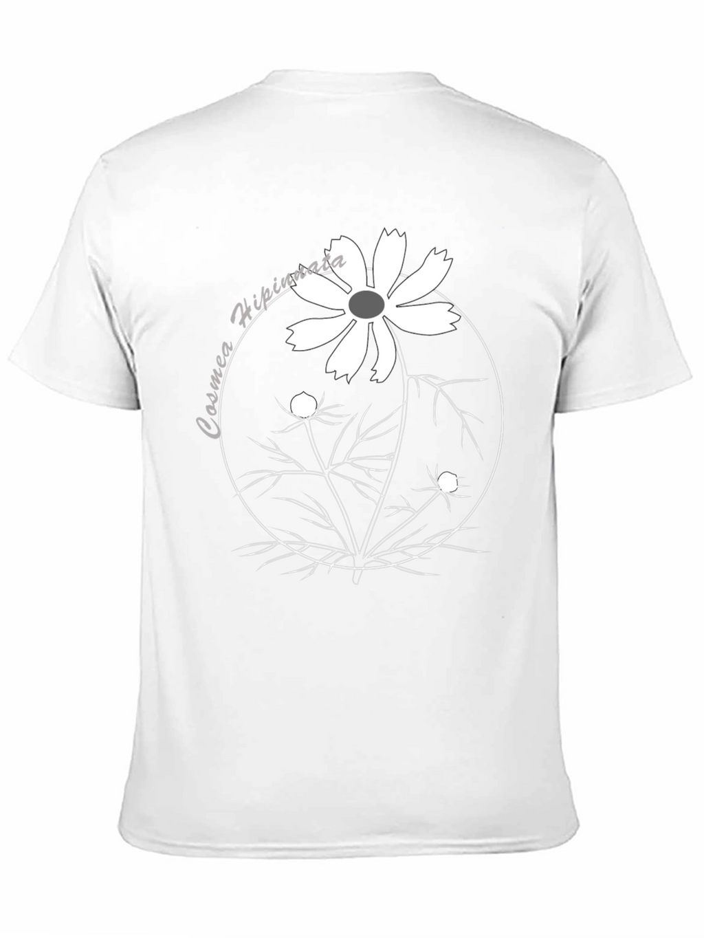 Cosmos Flower Graphic Tee - Black