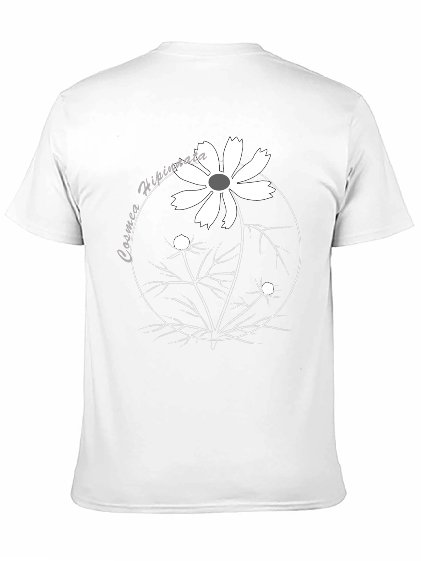 Cosmos Flower Graphic Tee - Black