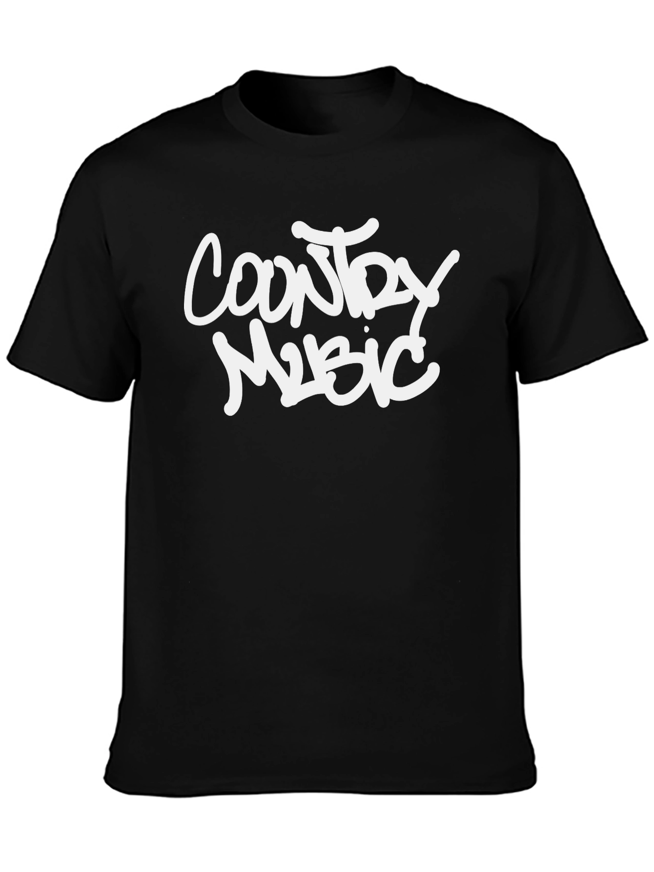 Country Music Black Graphic T-Shirt