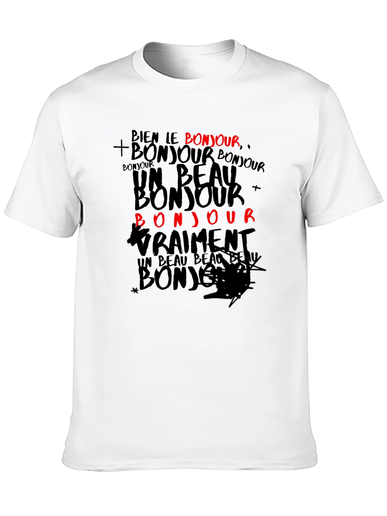 Bonjour Graphic Print T-Shirt