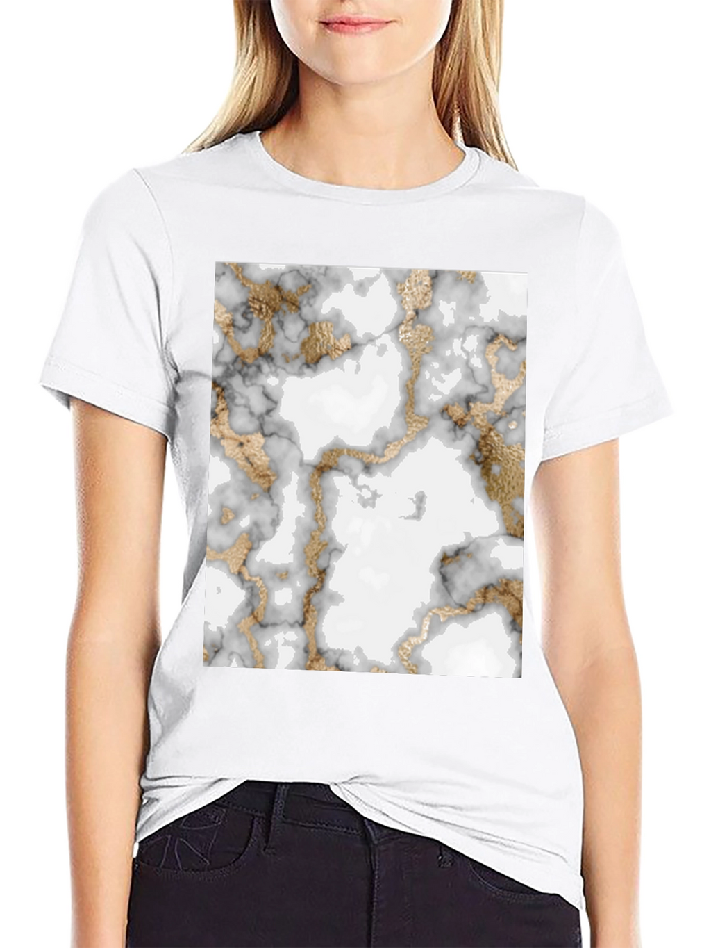 Marble & Gold Pattern T-Shirt