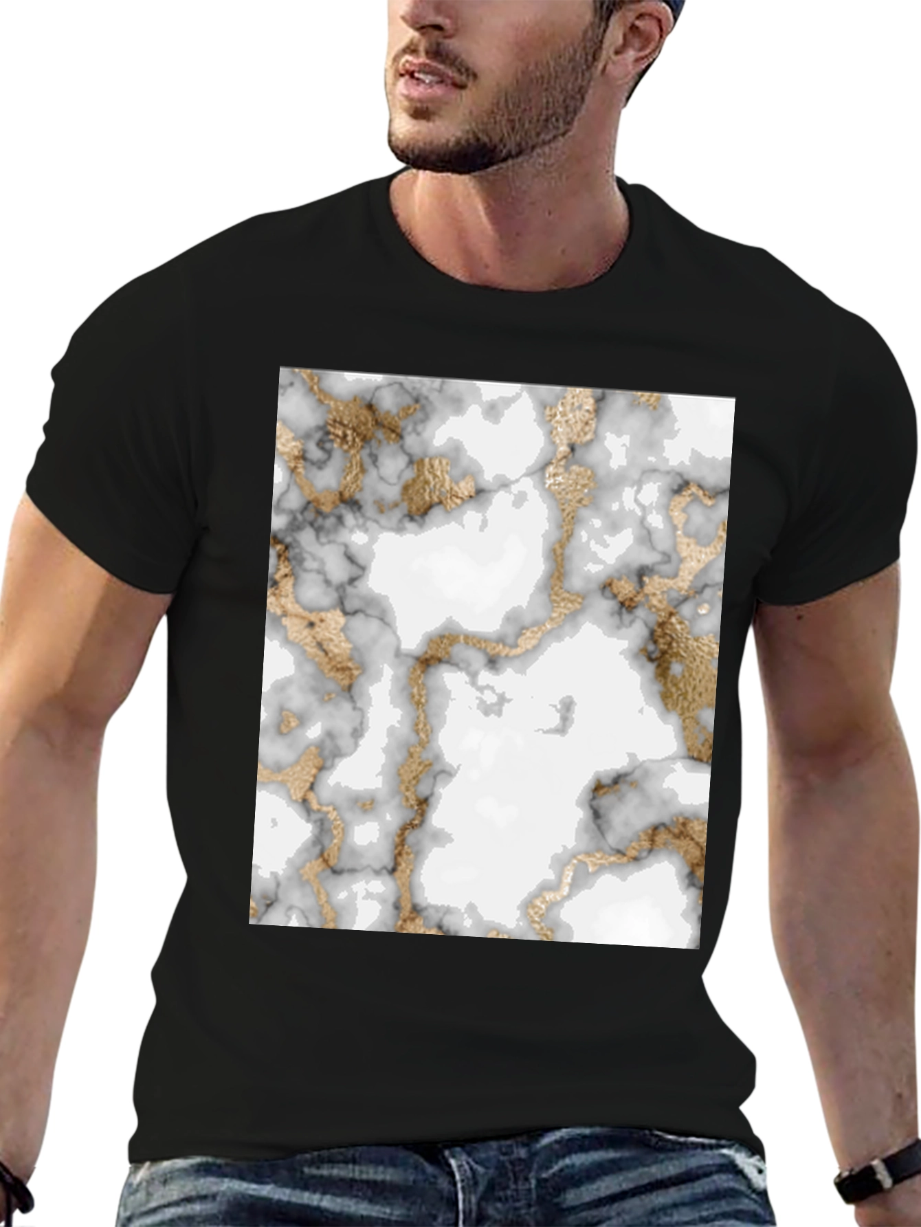 Marble & Gold Pattern T-Shirt
