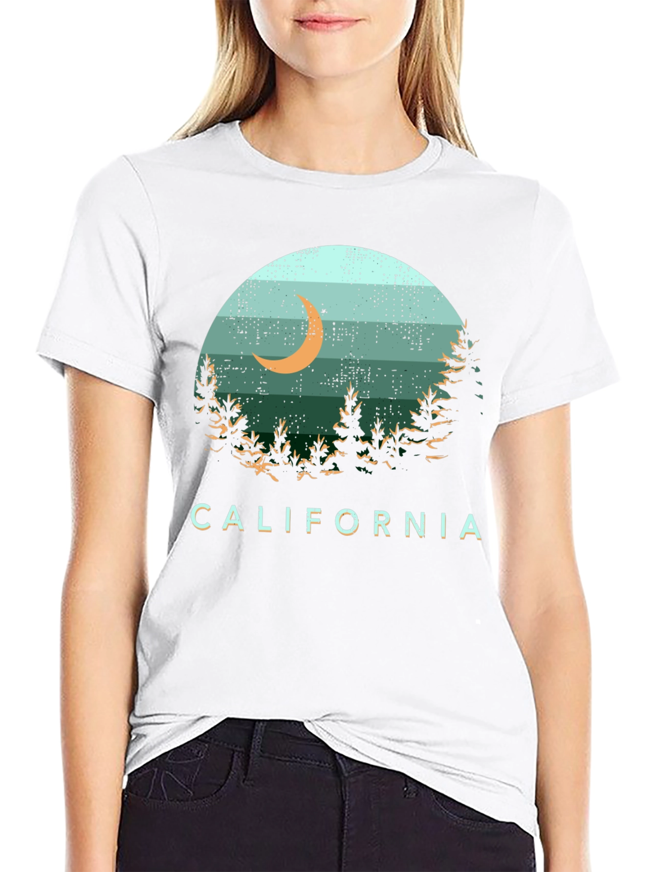 California Night Scene Graphic Tee