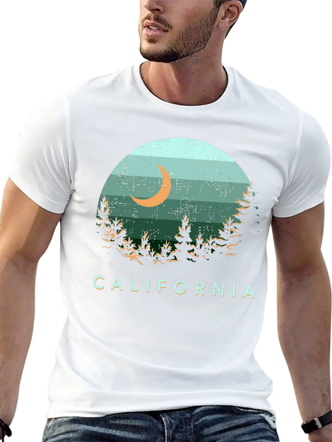 California Night Scene Graphic Tee