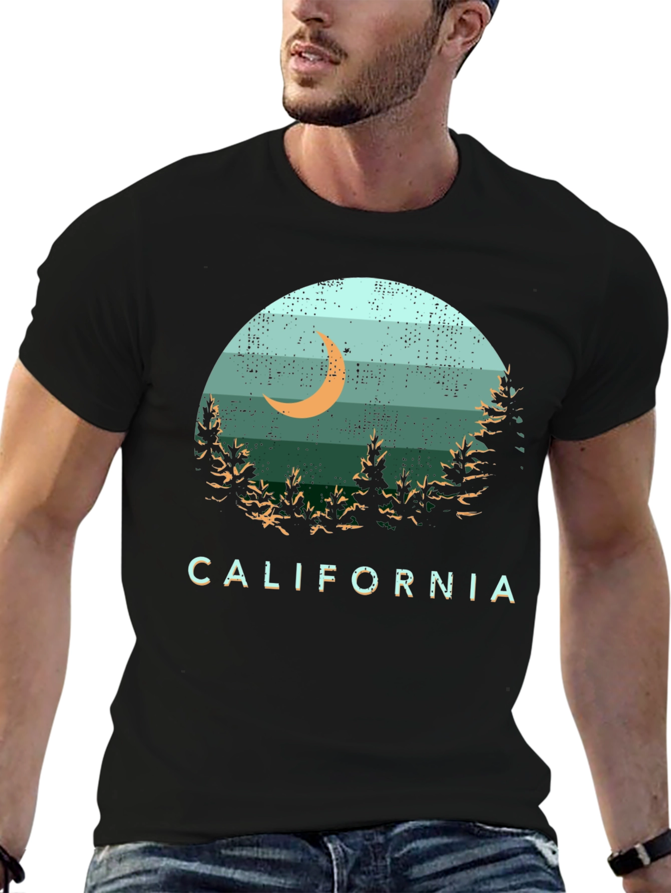 California Night Scene Graphic Tee