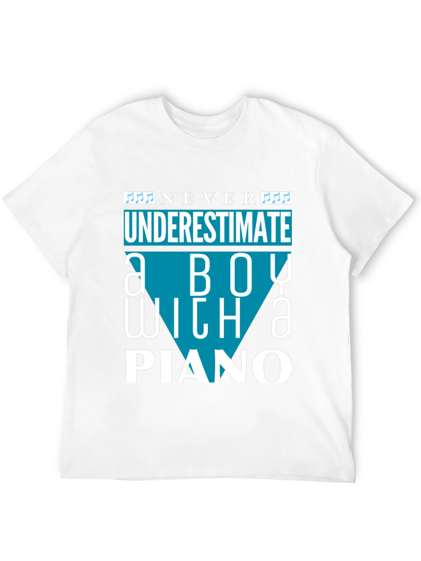 Never Underestimate a Boy with a Piano T-Shirt