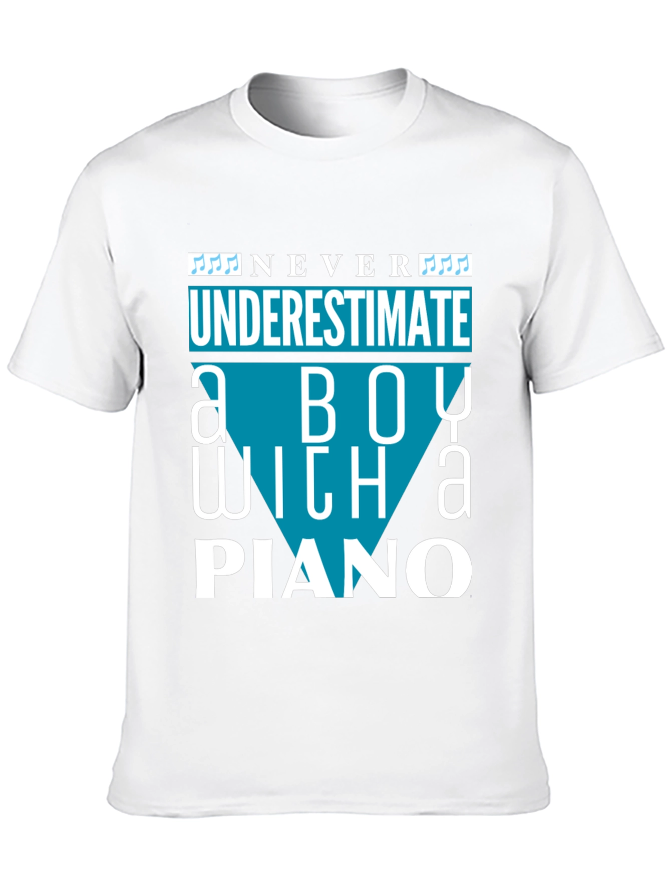Never Underestimate a Boy with a Piano T-Shirt