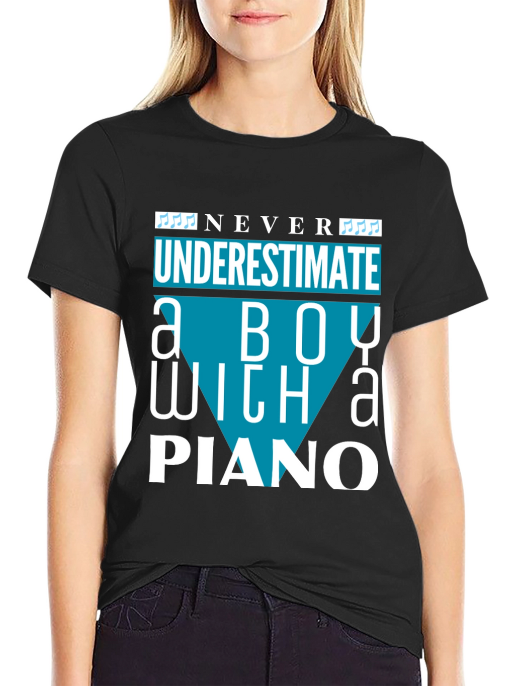 Never Underestimate a Boy with a Piano T-Shirt