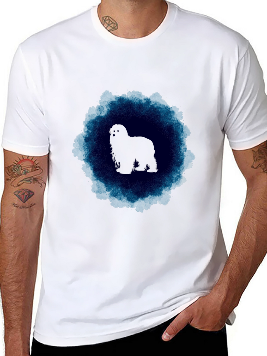 Dog Silhouette Tee - Unique Graphic T-Shirt