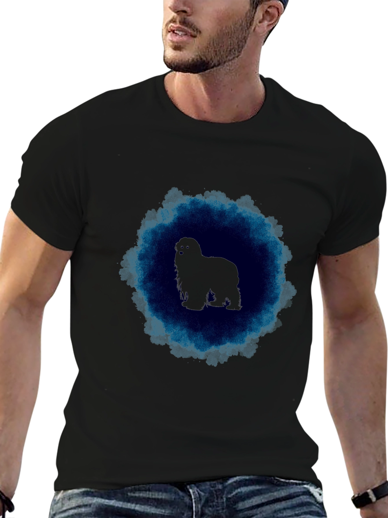 Dog Silhouette Tee - Unique Graphic T-Shirt