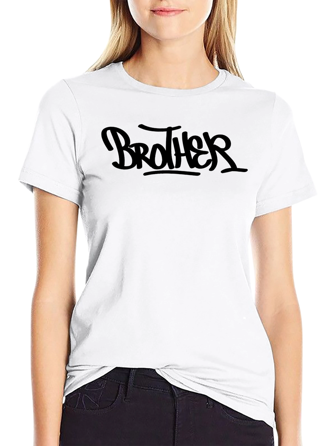 Brother Graphic T-Shirt - Trendy Black Tee