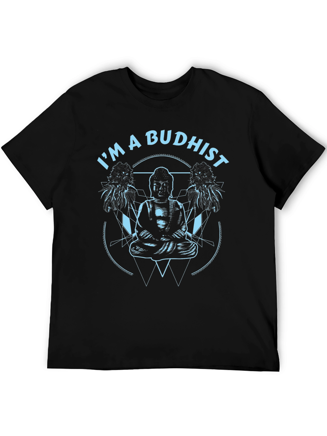 Im a Buddhist Graphic Tee - Black Cotton