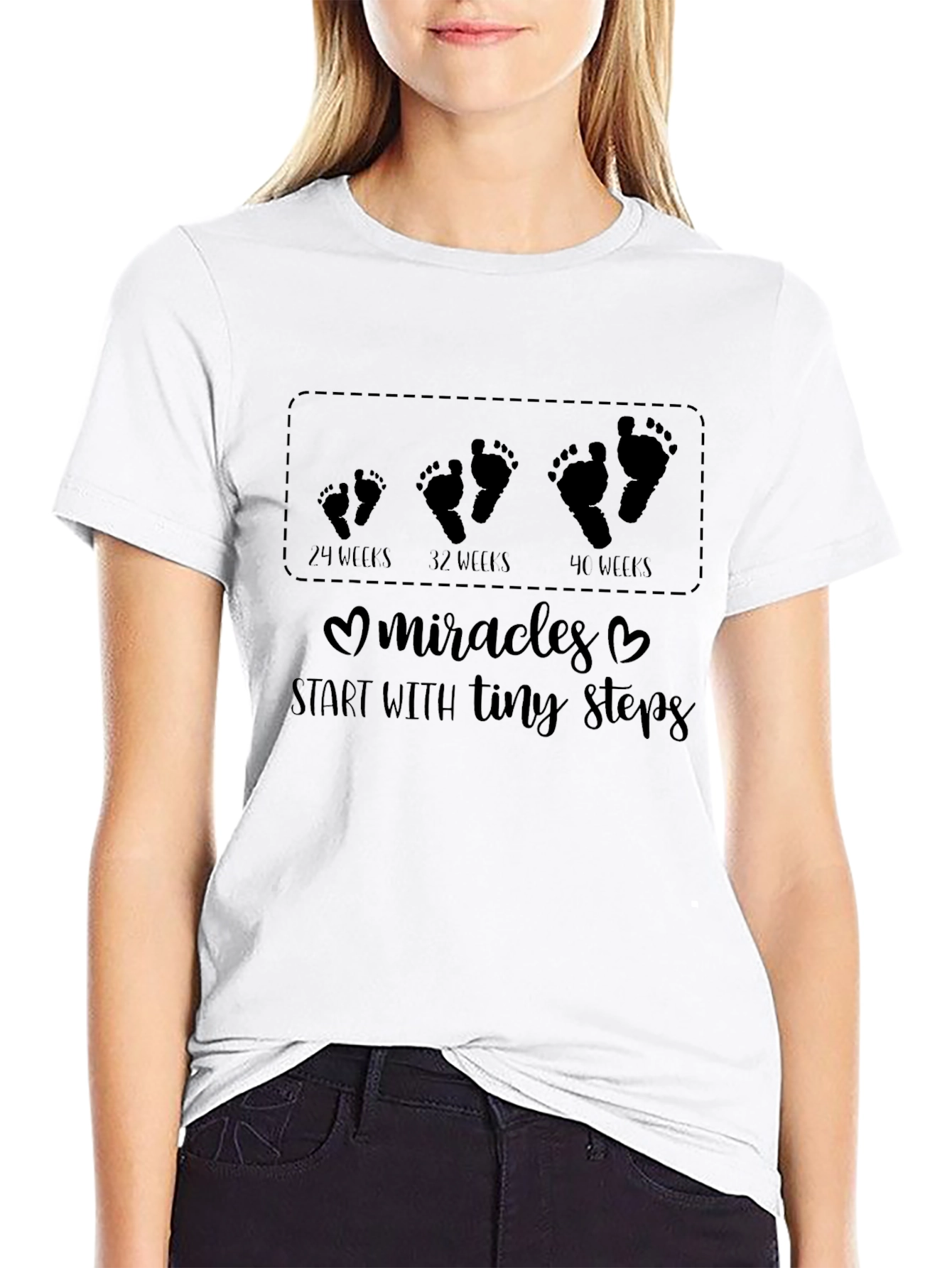 Pregnancy Milestones T-Shirt - Tiny Steps to Miracles