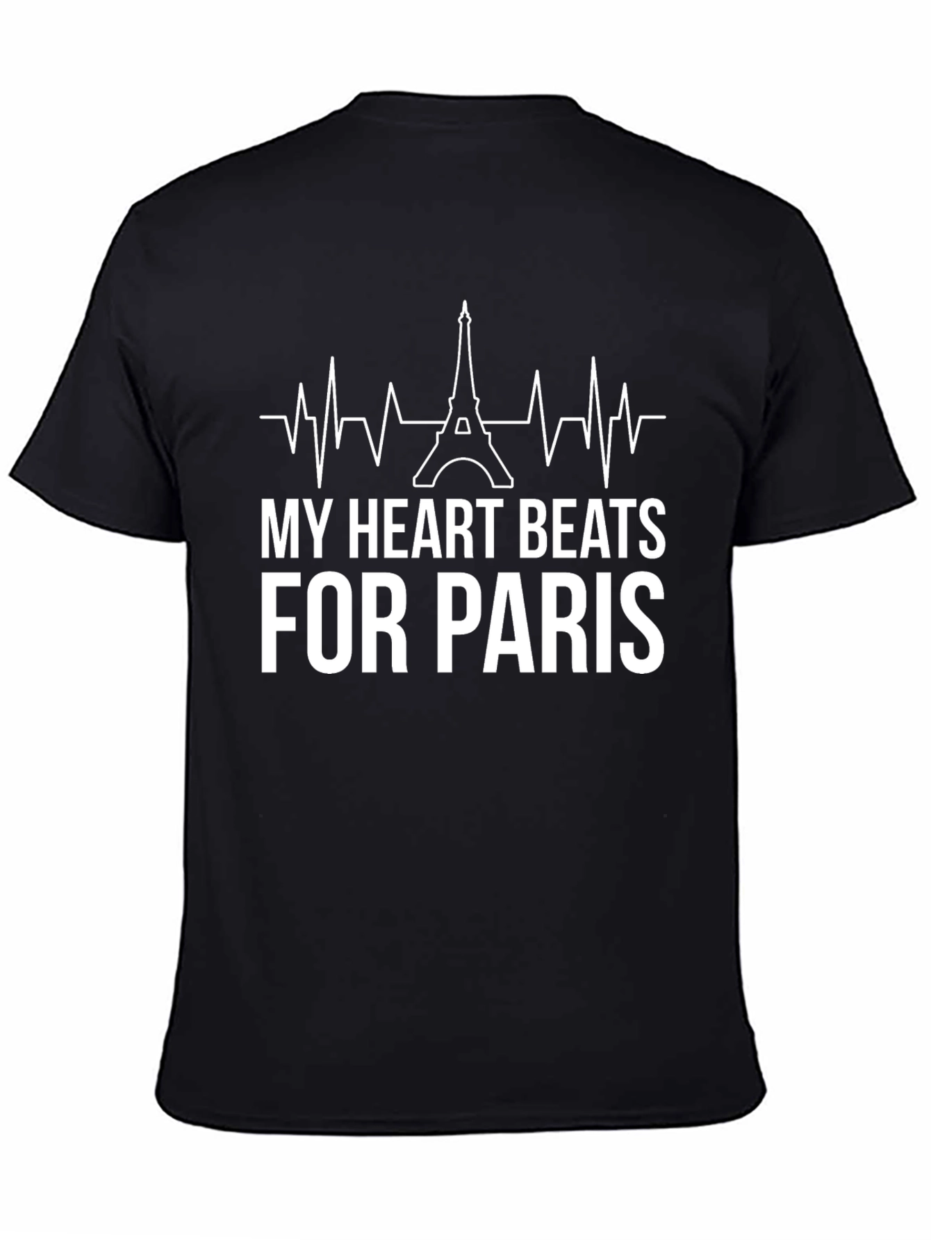 My Heart Beats for Paris Black T-Shirt