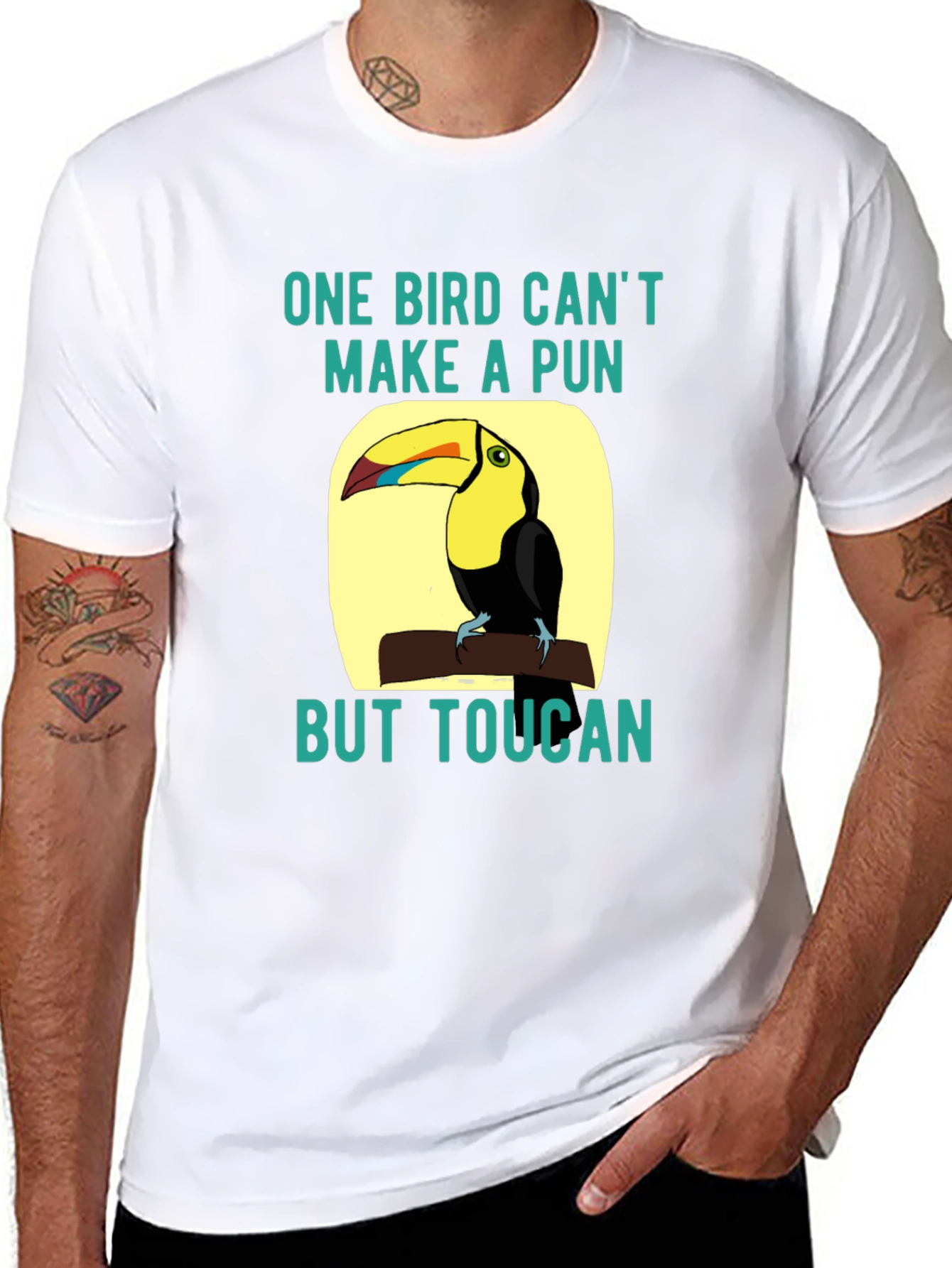 Toucan Pun T-Shirt: One Bird Cant Make a Pun