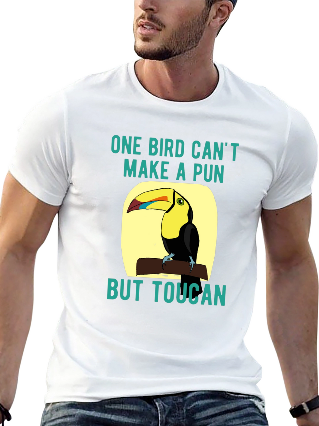 Toucan Pun T-Shirt: One Bird Cant Make a Pun