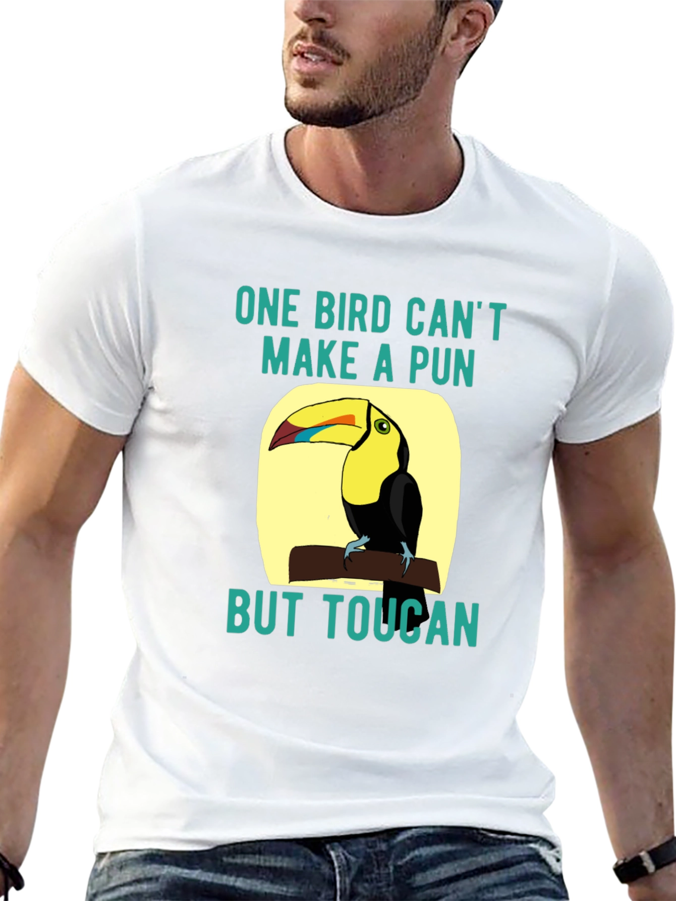 Toucan Pun T-Shirt: One Bird Cant Make a Pun