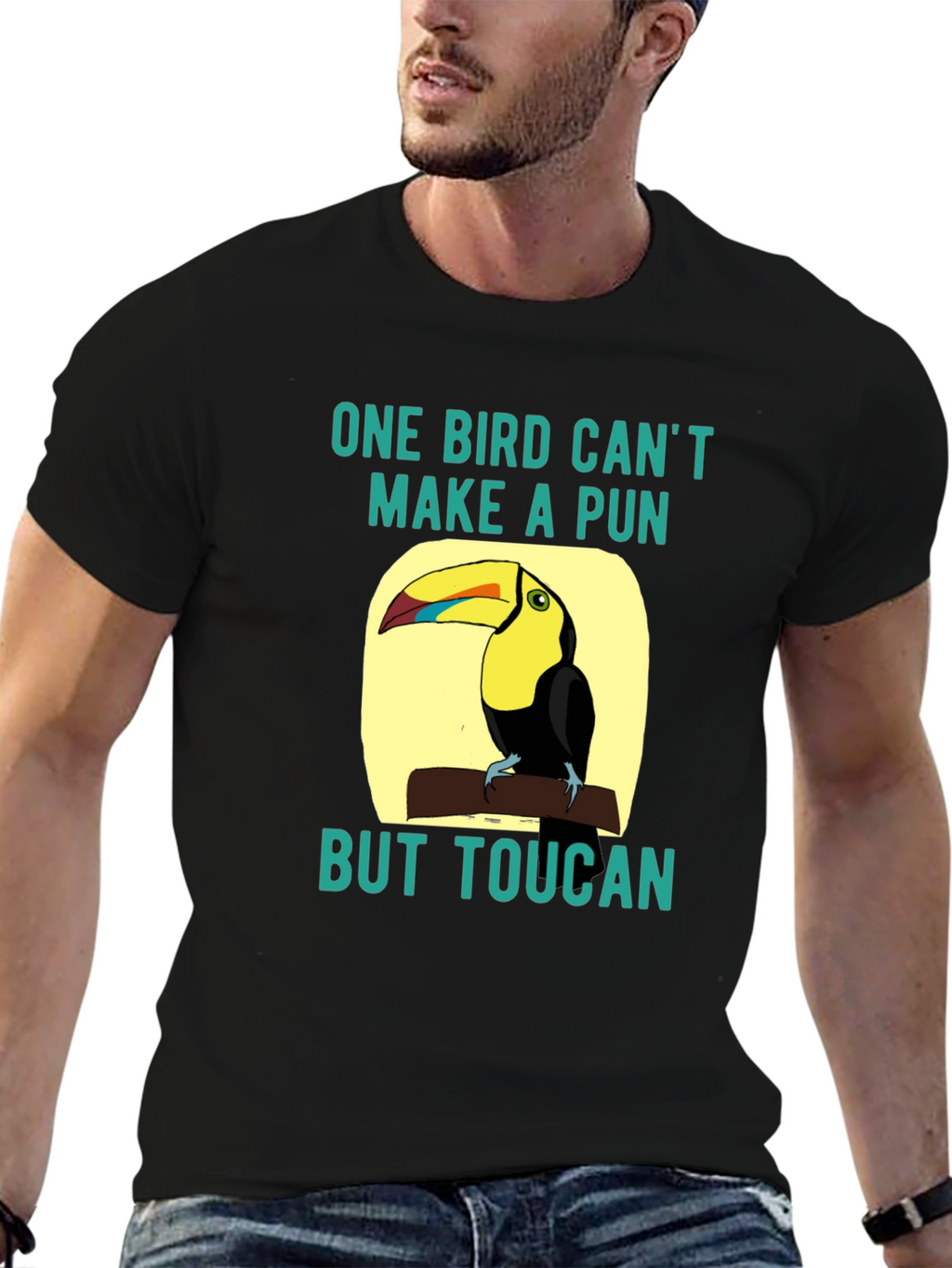 Toucan Pun T-Shirt: One Bird Cant Make a Pun