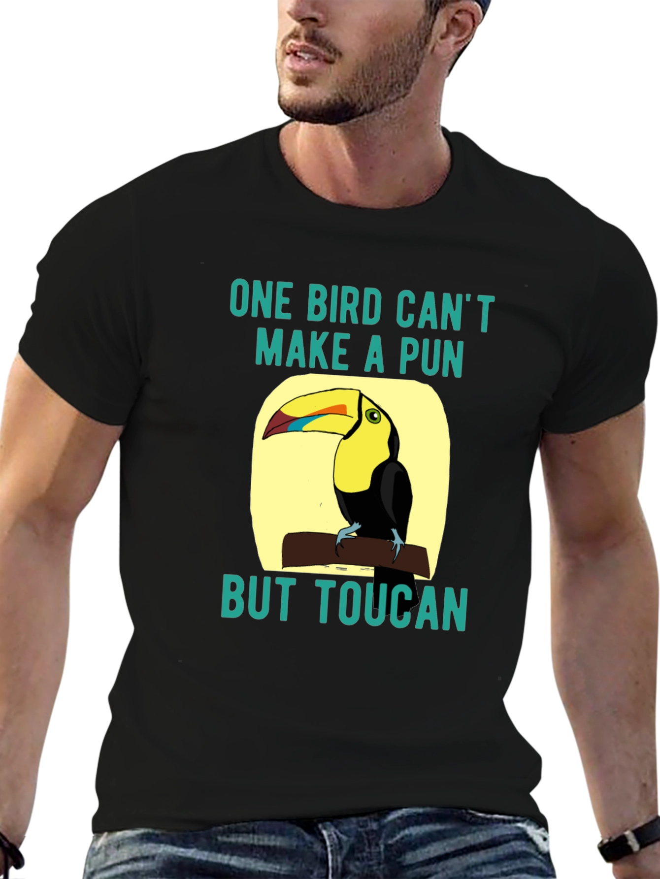 Toucan Pun T-Shirt: One Bird Cant Make a Pun