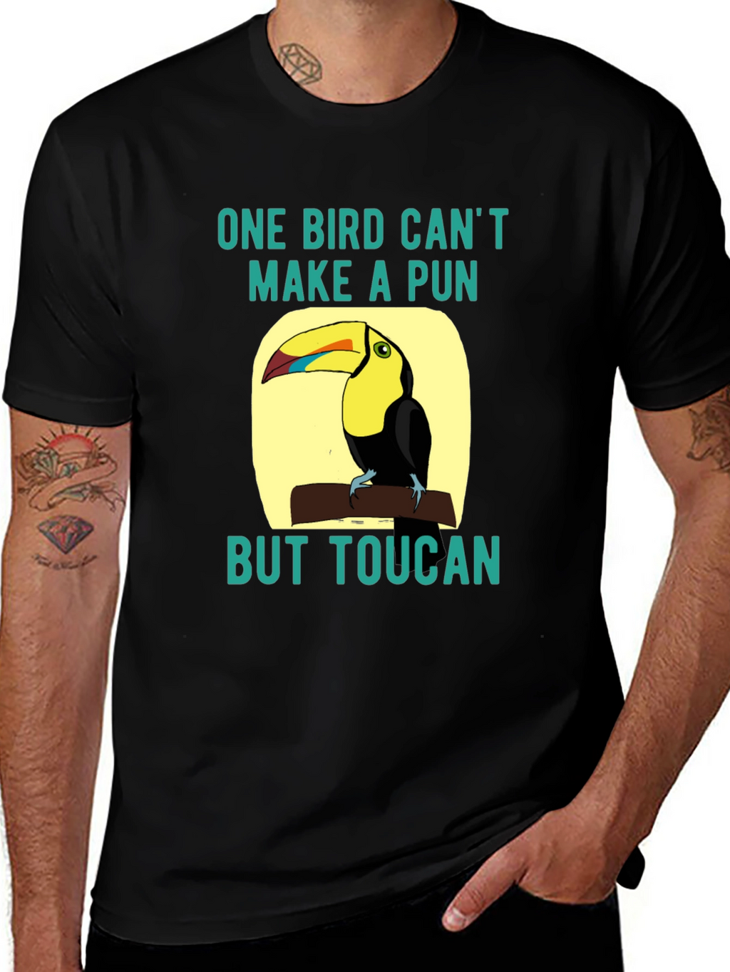 Toucan Pun T-Shirt: One Bird Cant Make a Pun