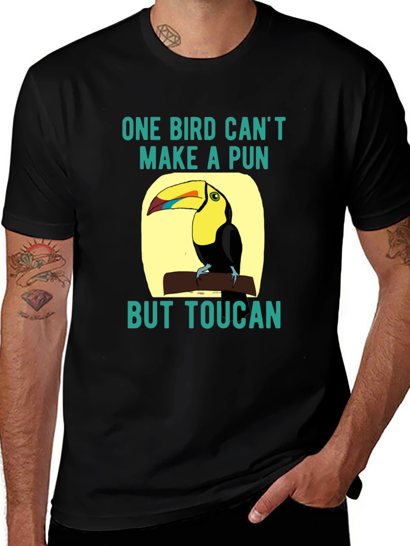 Toucan Pun T-Shirt: One Bird Cant Make a Pun