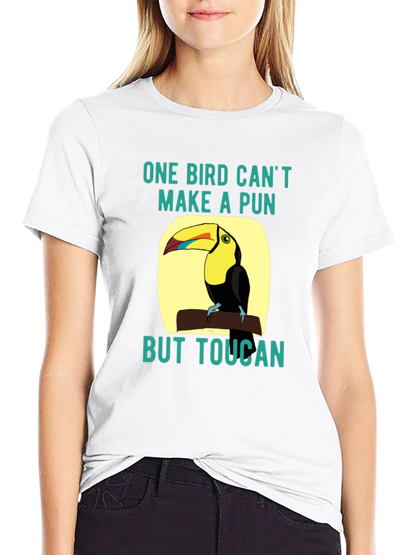 Toucan Pun T-Shirt: One Bird Cant Make a Pun