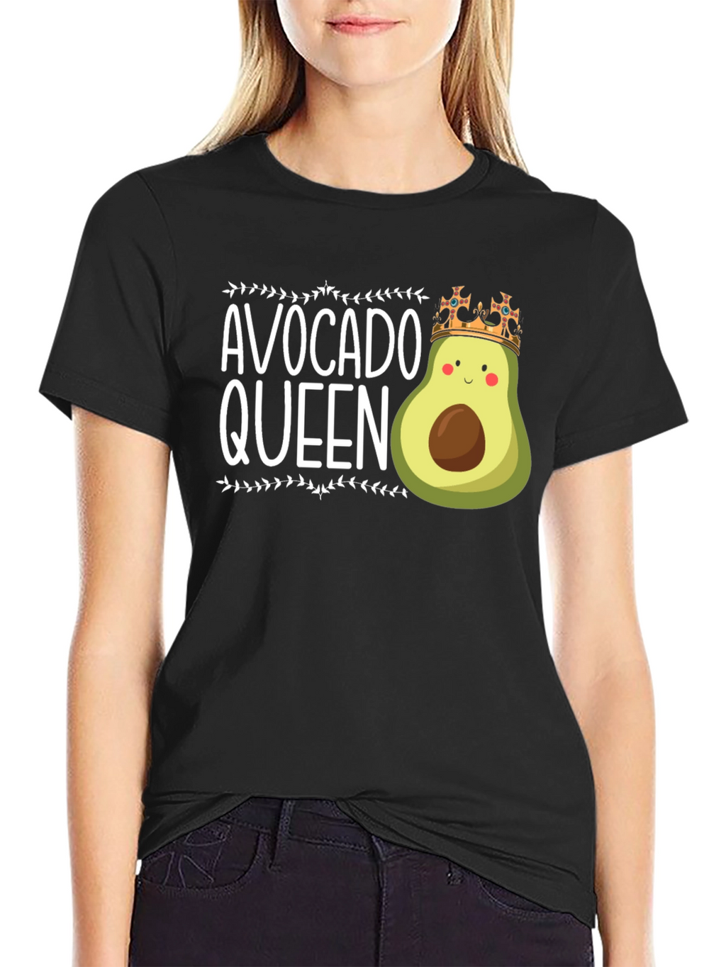 Avocado Queen Black T-Shirt