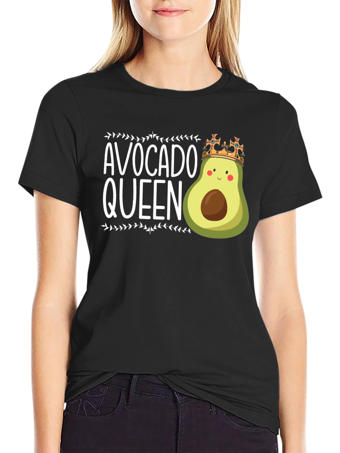 Avocado Queen Black T-Shirt