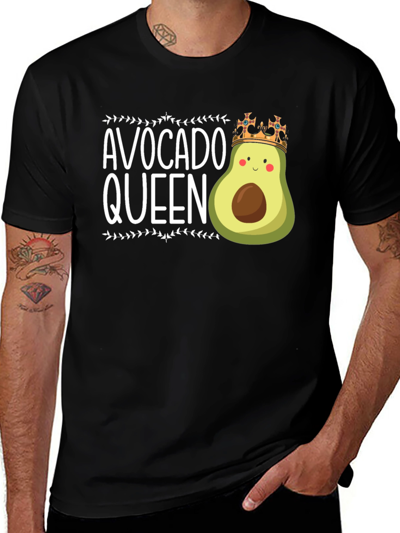 Avocado Queen Black T-Shirt