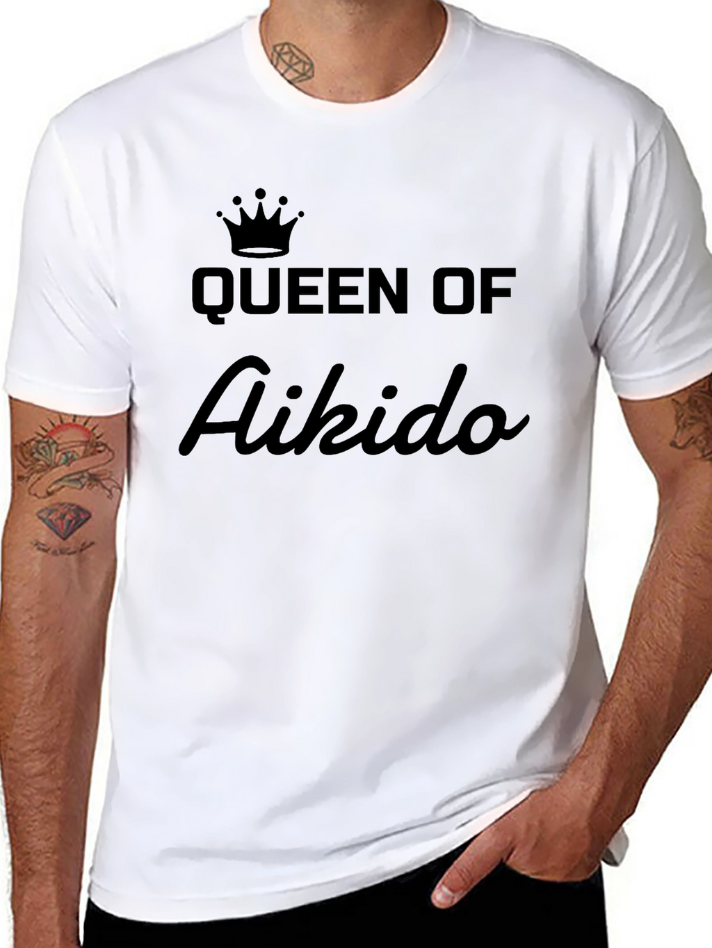 Queen of Aikido Black T-Shirt
