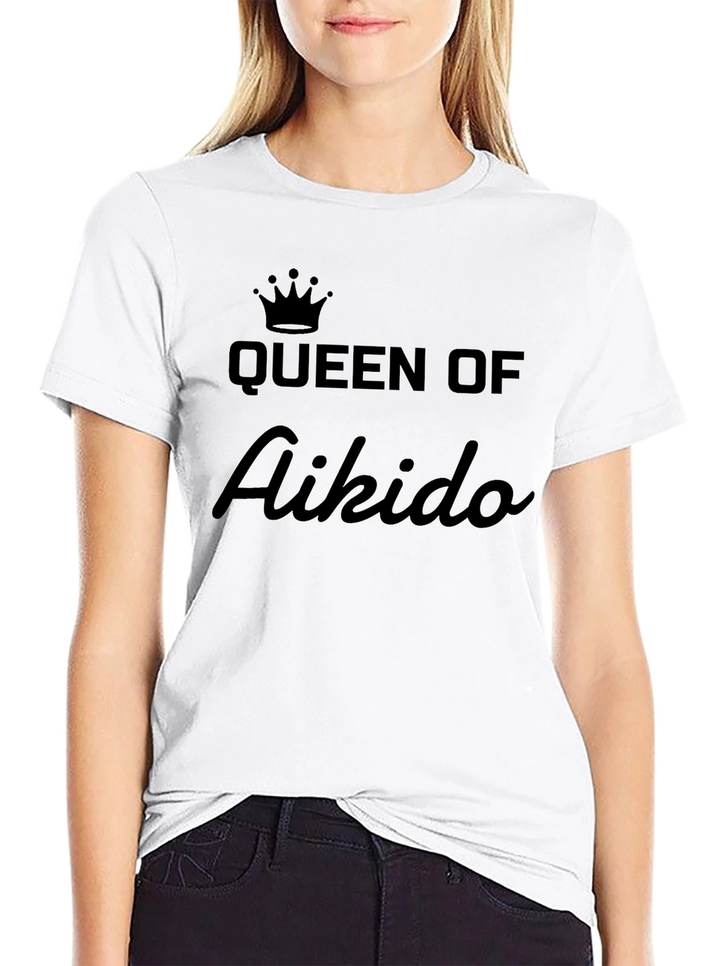 Queen of Aikido Black T-Shirt