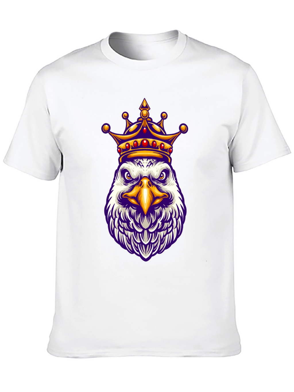Eagle King Graphic Tee - Black Cotton Blend Shirt