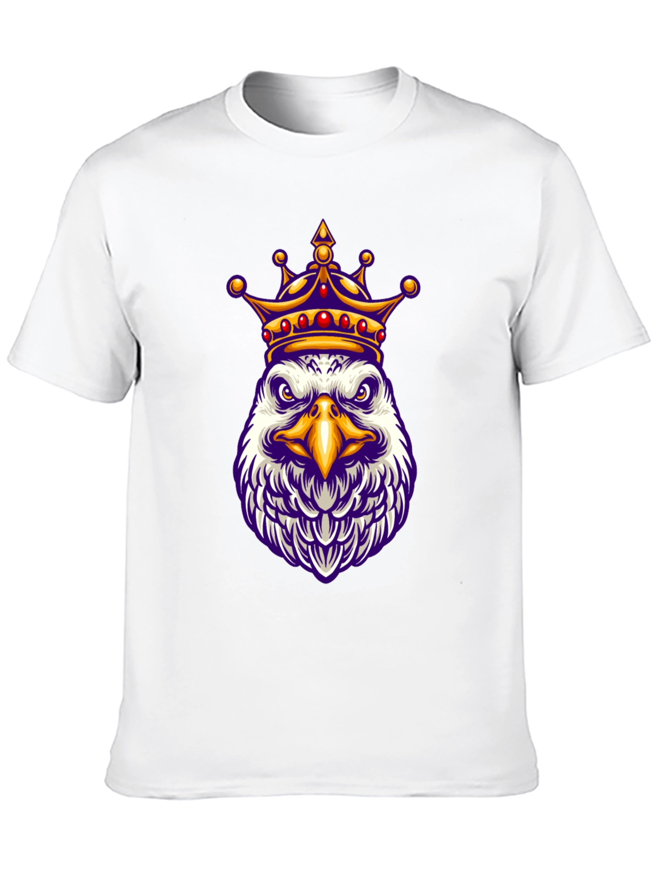Eagle King Graphic Tee - Black Cotton Blend Shirt