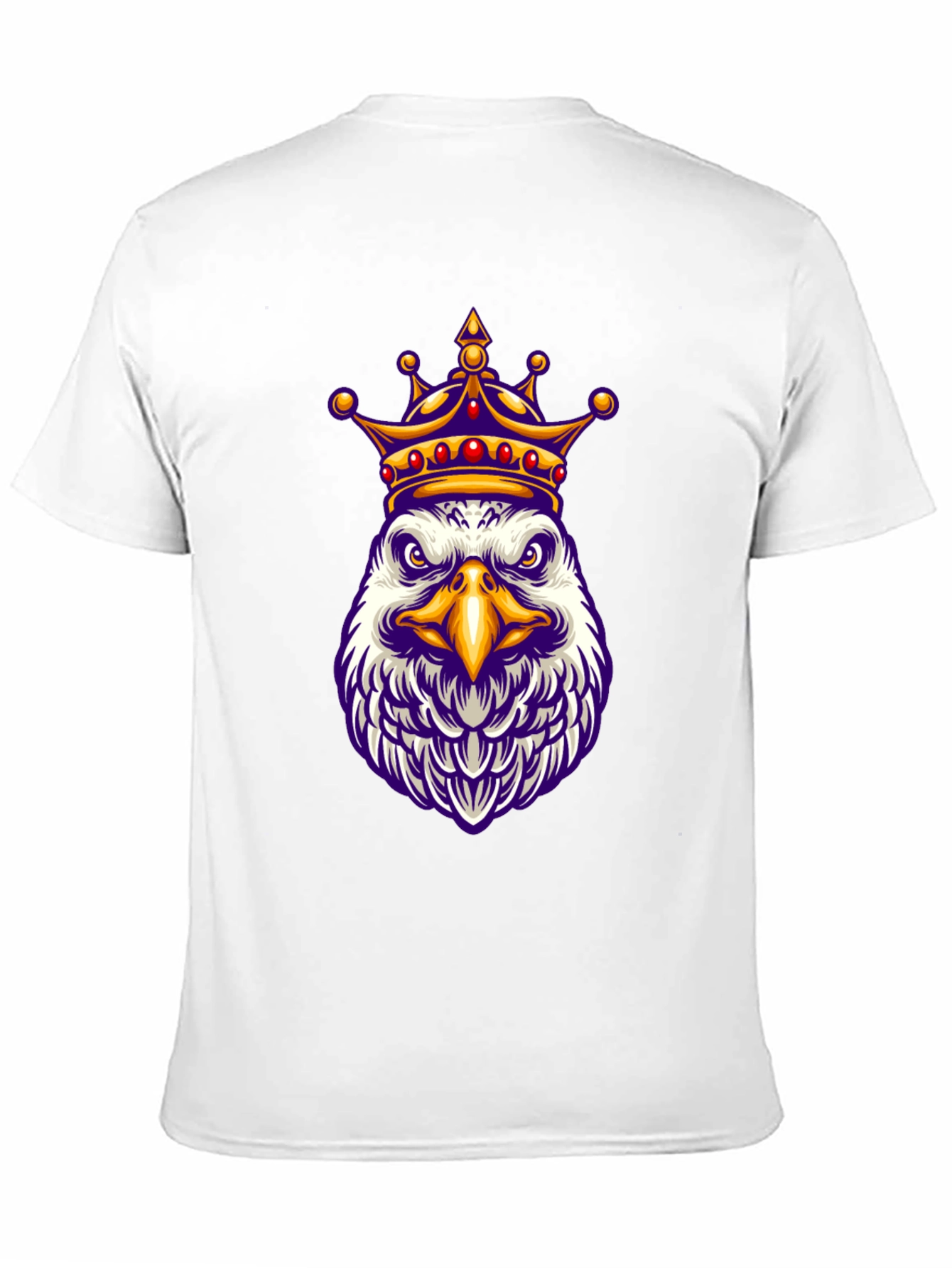 Eagle King Graphic Tee - Black Cotton Blend Shirt
