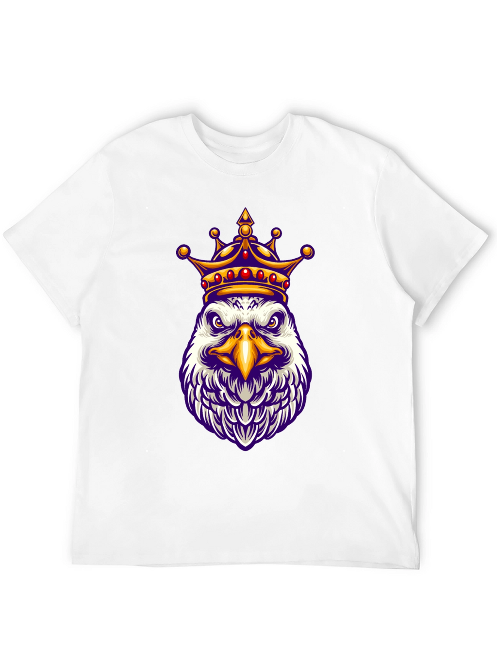 Eagle King Graphic Tee - Black Cotton Blend Shirt