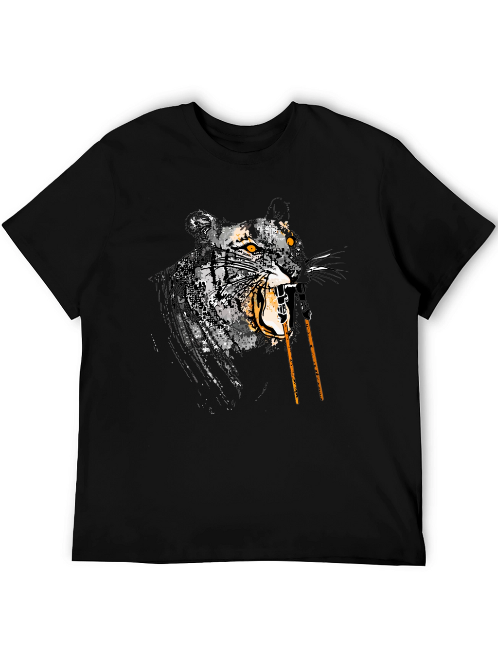 Tiger Graphic Tee - Mens Black T-Shirt