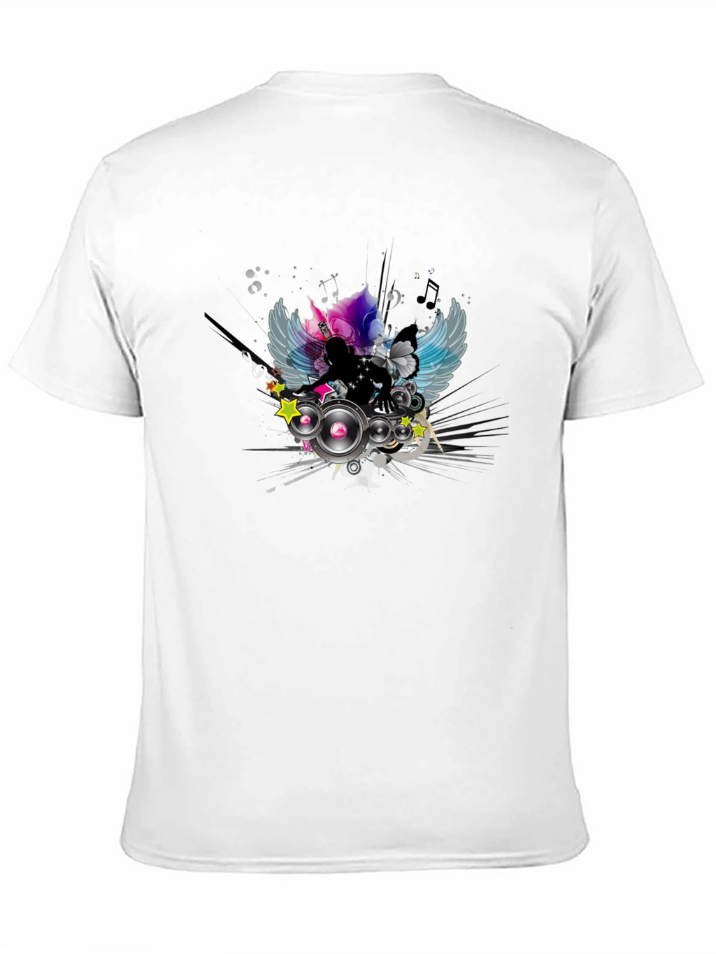 DJ Wings Graphic Black T-Shirt