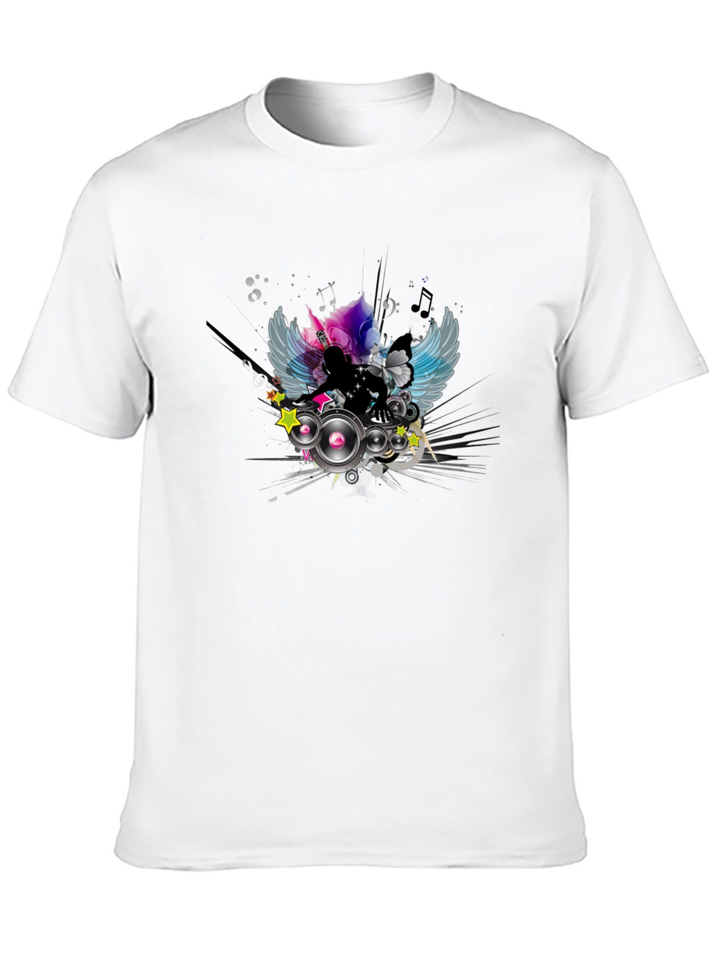 DJ Wings Graphic Black T-Shirt
