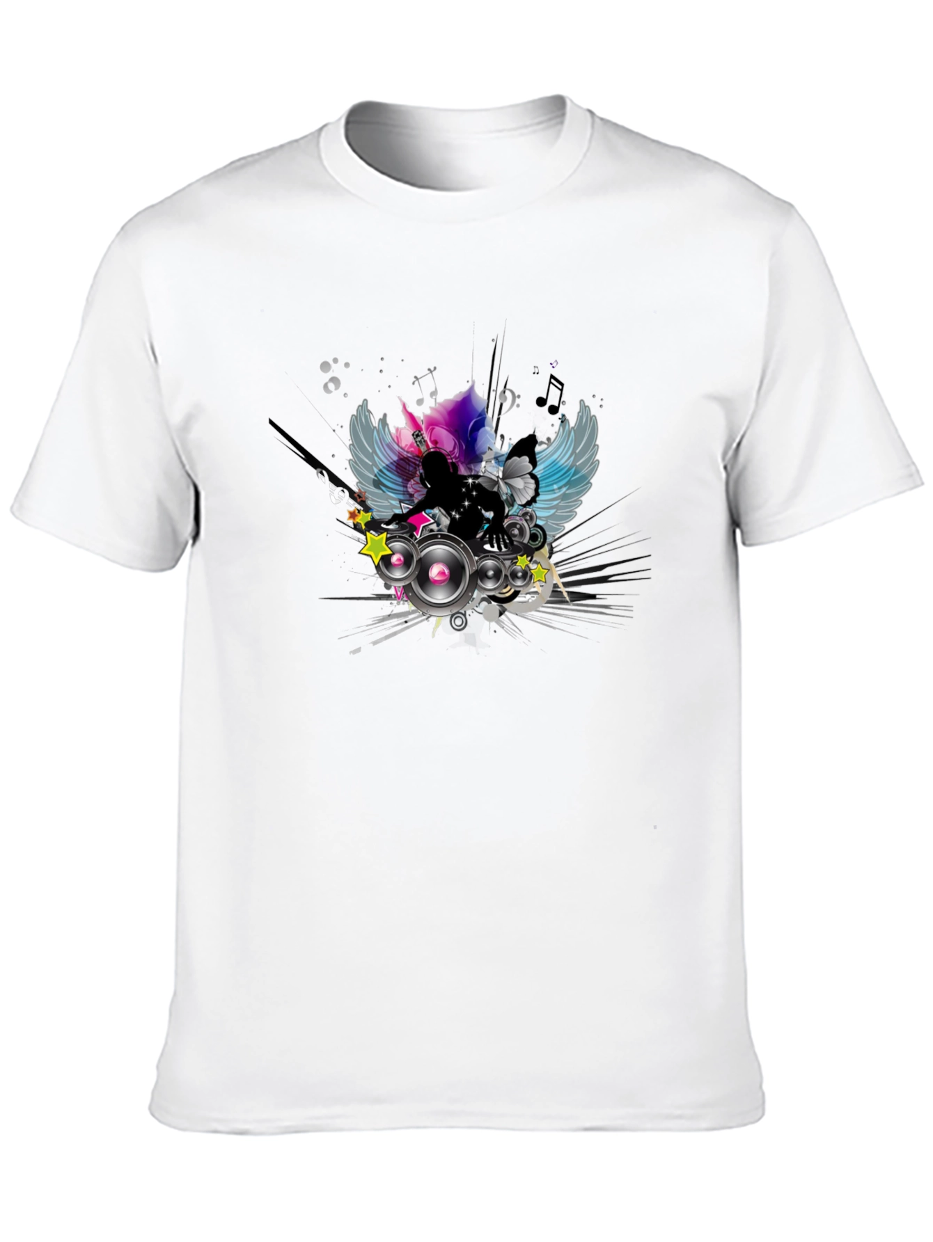 DJ Wings Graphic Black T-Shirt