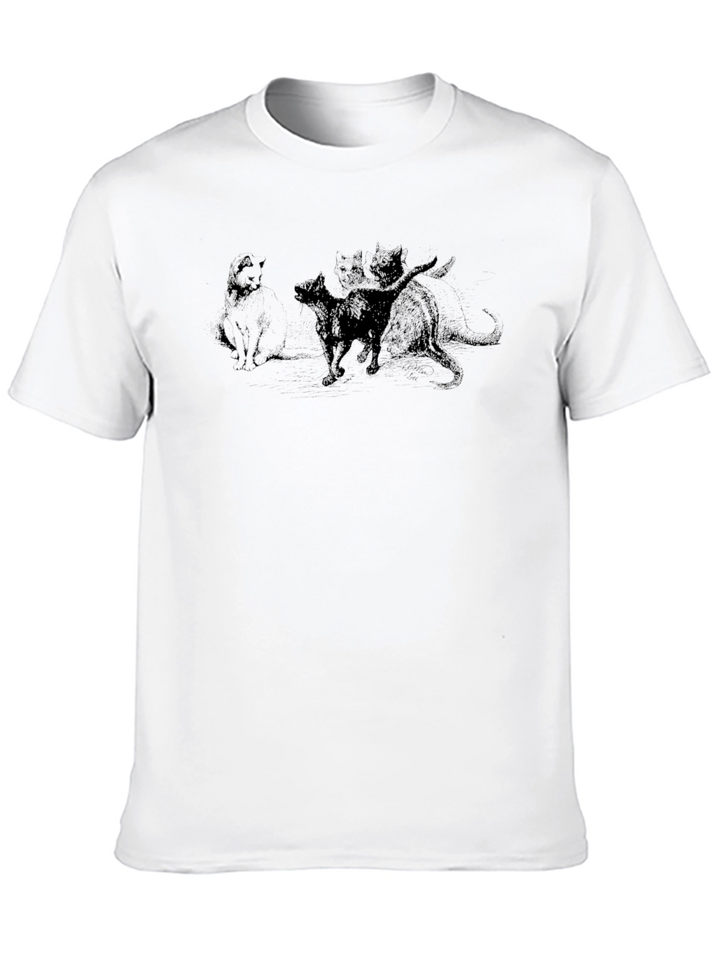 Cats Black T-Shirt Unisex