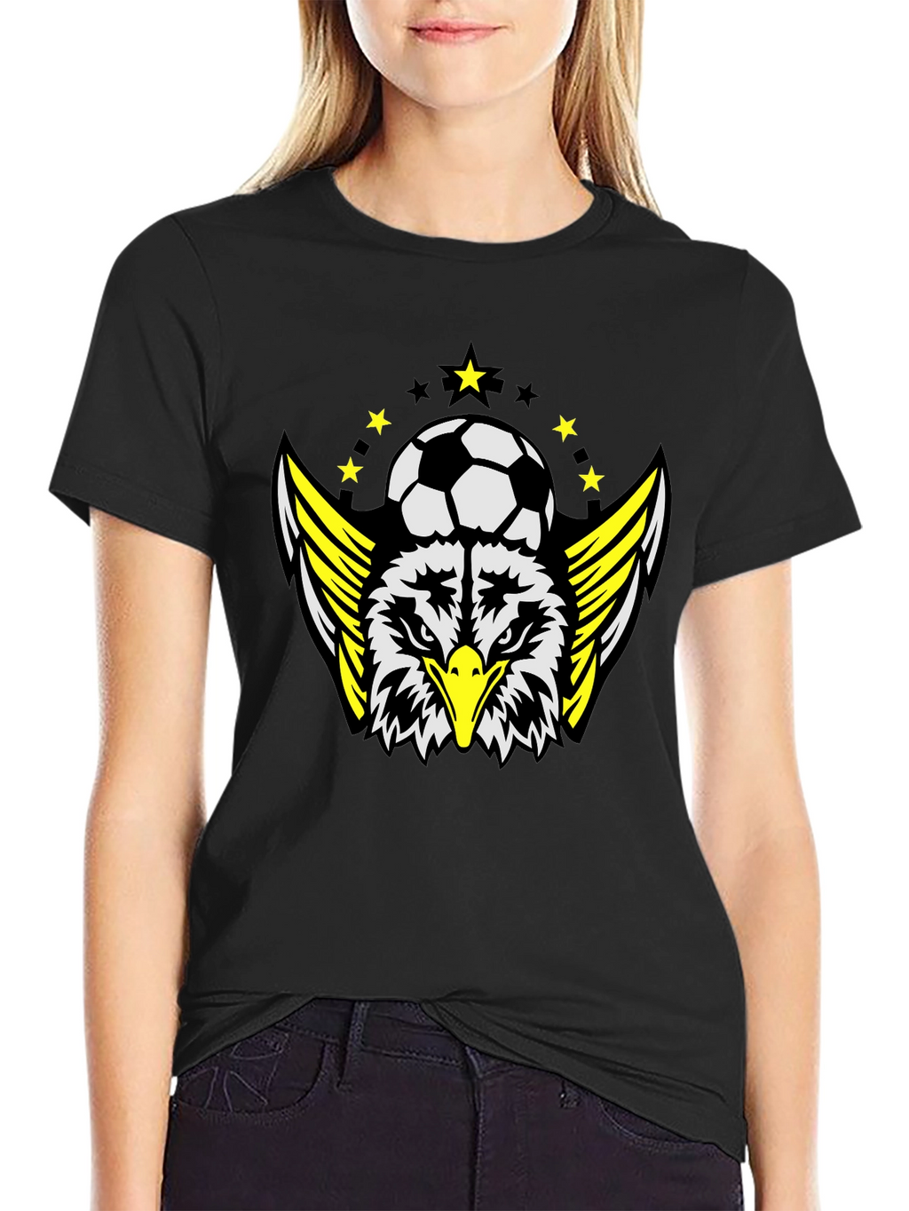 Eagle Soccer T-Shirt - Black
