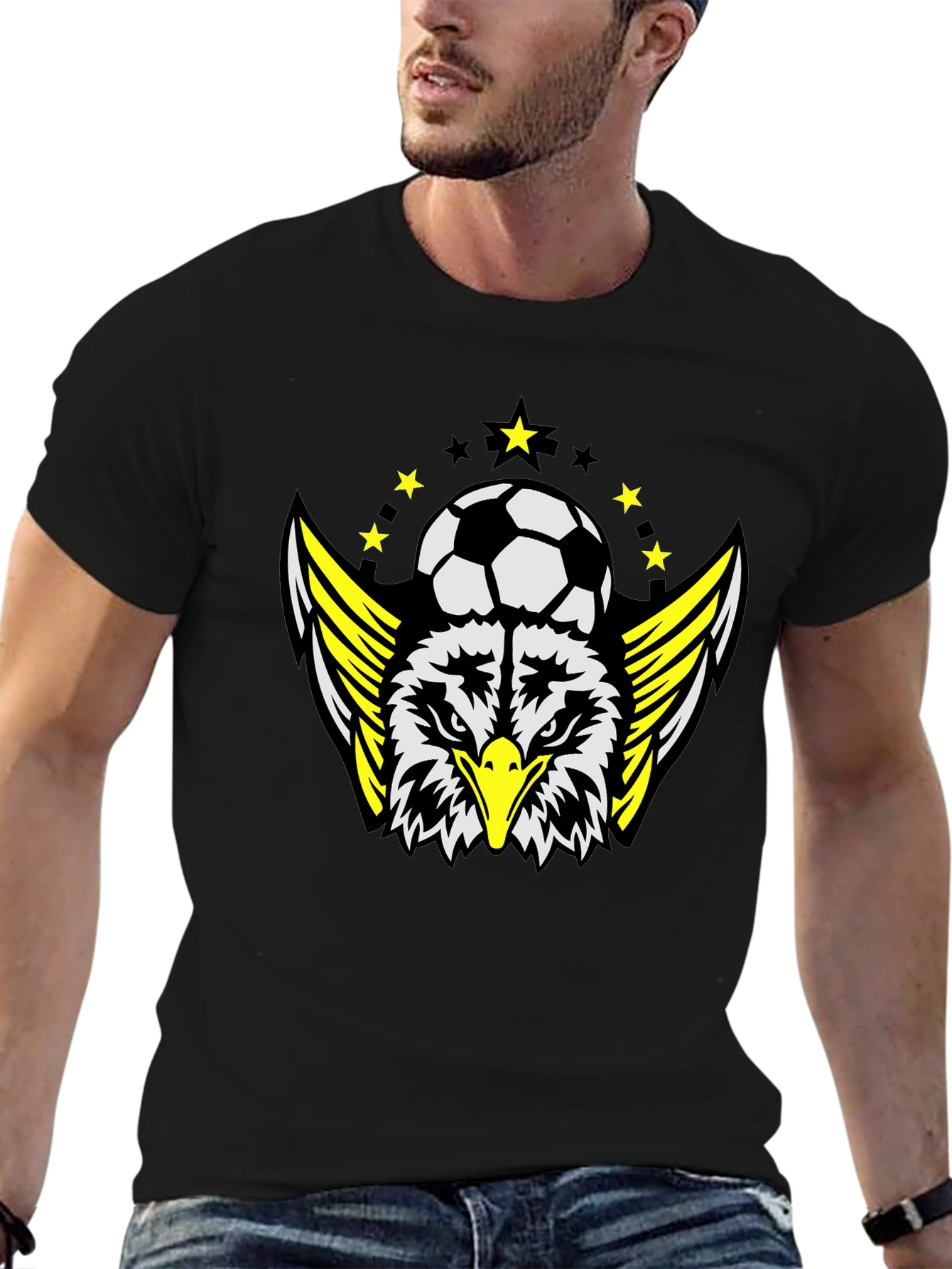 Eagle Soccer T-Shirt - Black