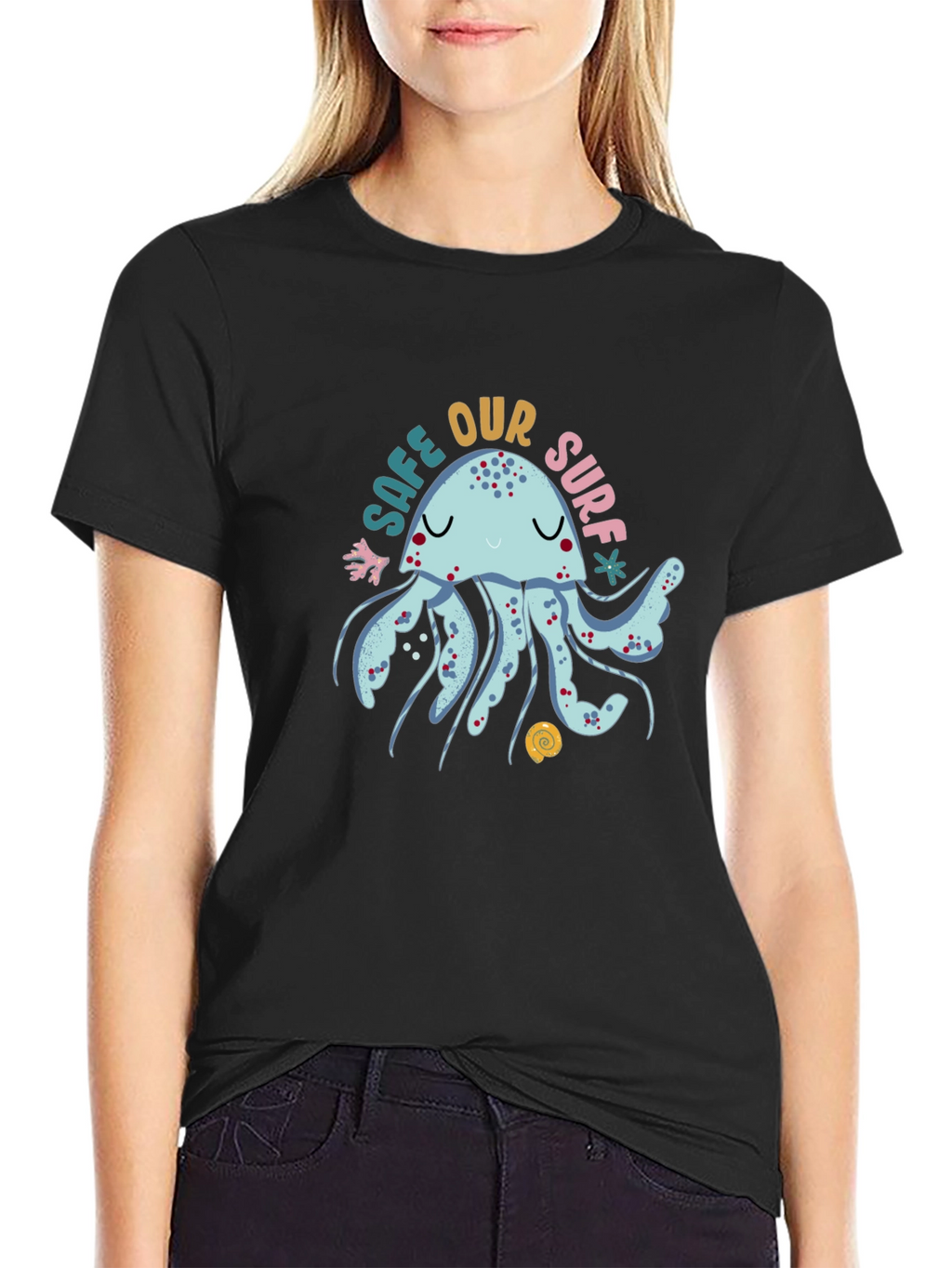 Save Our Surf Jellyfish Graphic Tee - Black